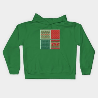 Yule Christmas Jumper Stamps Kids Hoodie